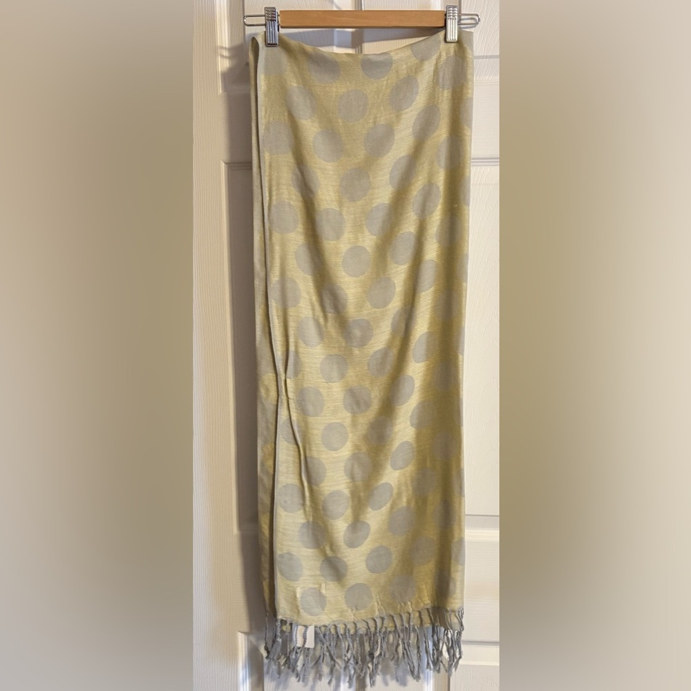 Pashmire Reversible Polka Dot Scarf with Fringe